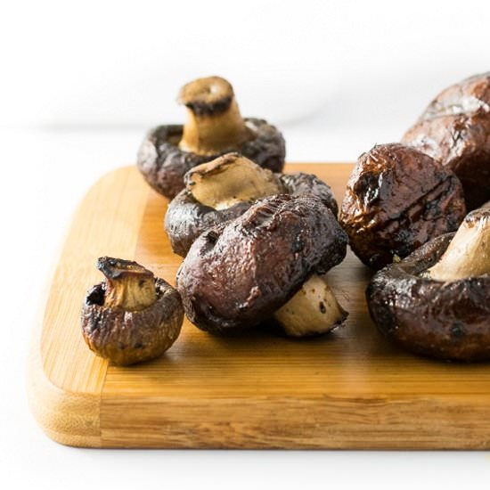 Smoked Mushrooms on Grill or Smoker