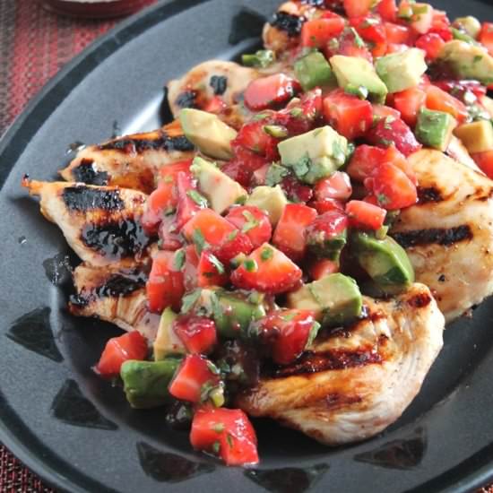Grilled Chicken with Fruit Salsa