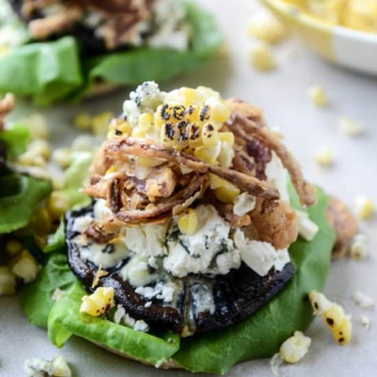 Cheese Stuffed Portobello Burgers
