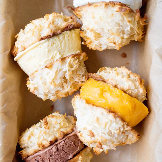 Macaroon Ice Cream Sandwiches