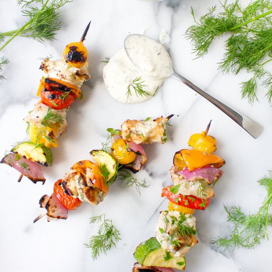 Greek Chicken Skewers