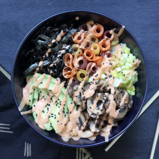 Spicy Veggie Sushi Bowl
