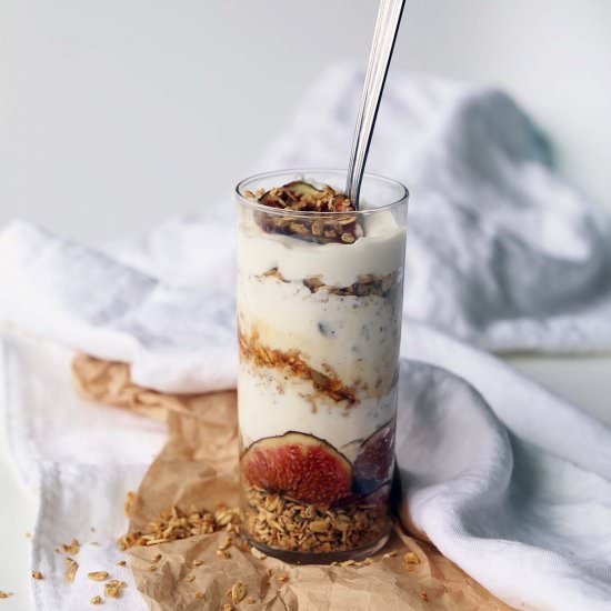Nut-Free Maple Granola with Coconut Yogurt