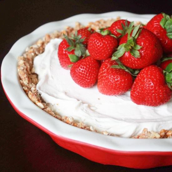 Strawberry Pretzel Ice Cream Pie
