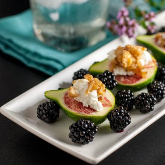 Fresh Figs with Goat Cheese