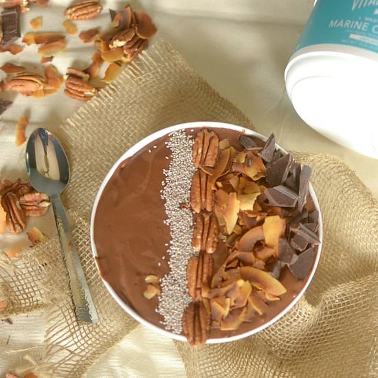 German Chocolate Cake Smoothie Bowl