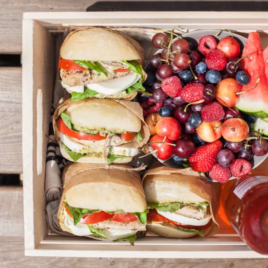 Caprese Chicken Sandwiches