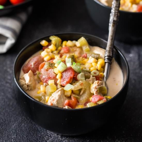 Slow cooker summer corn chowder