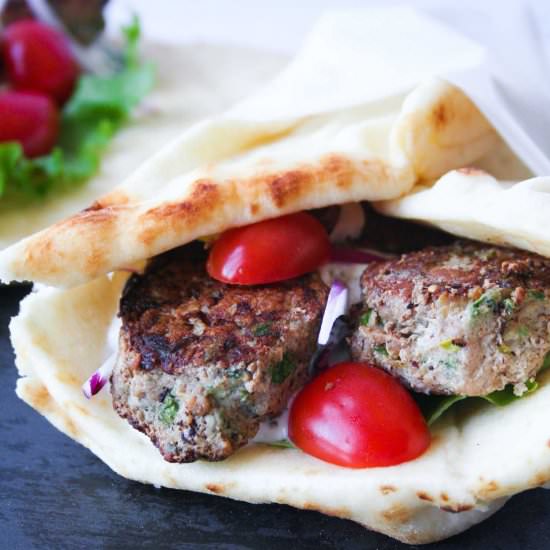 Turkey Zucchini Meatball Gyros