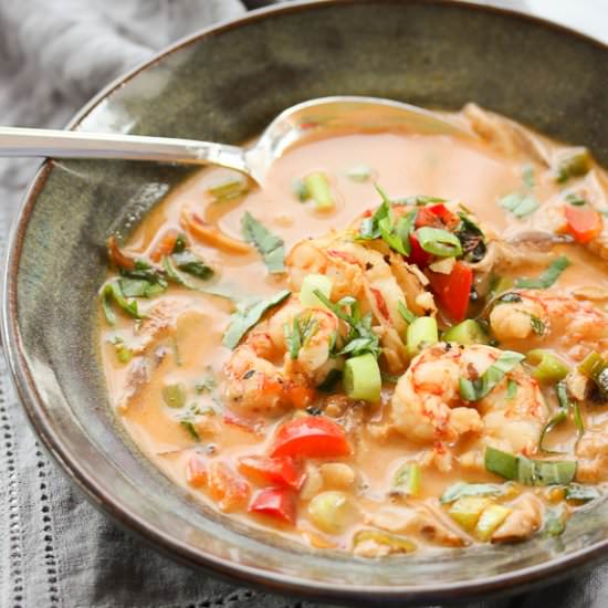 Shrimp Coconut Curry Soup