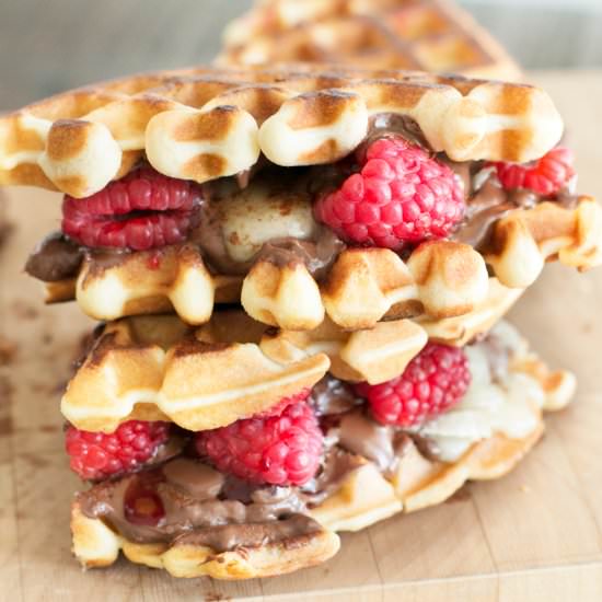 Raspberry Nutella Brie Sandwiches
