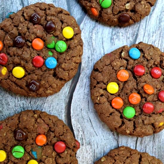 Double Chocolate M&M Cookies