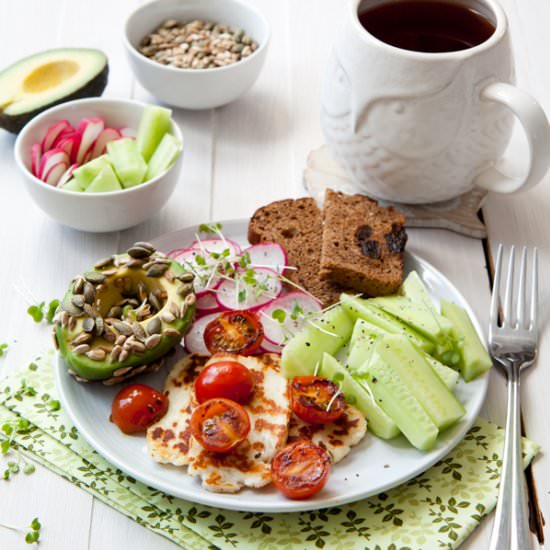 Halloumi Breakfast Plate