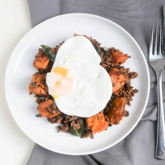 Beef and Sweet Potato Hash