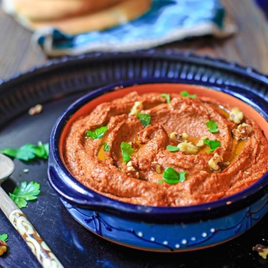 Muhammara- Red Pepper and Walnut Dip