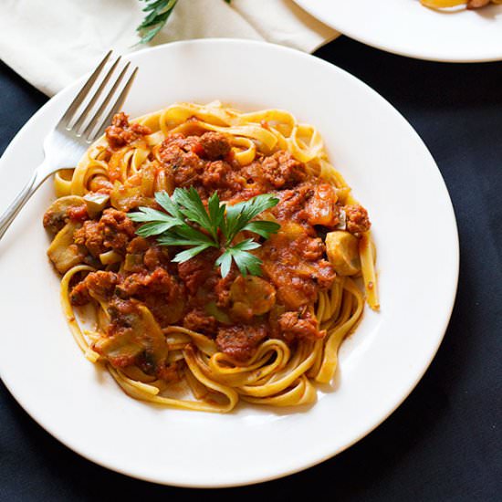 Sausage Mushroom Pasta