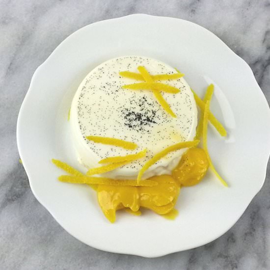 Lemon Panna Cotta and Passion Fruit