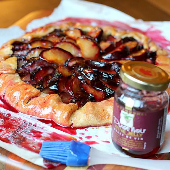 Plum Galette with Pinot Noir Glaze