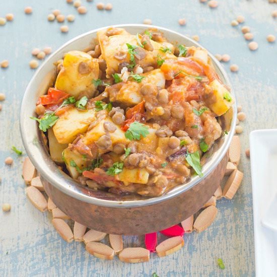 Potato Lentils Medley With Dijon
