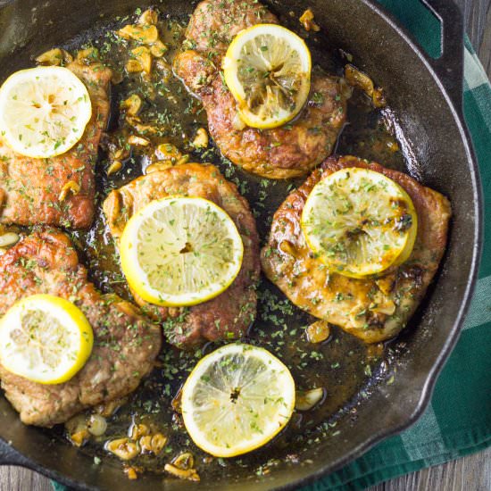 Lemon Garlic Pork Chops