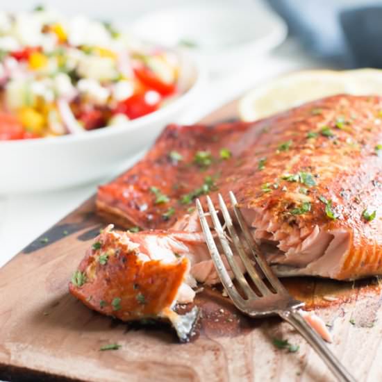 Easy Cedar Plank Salmon