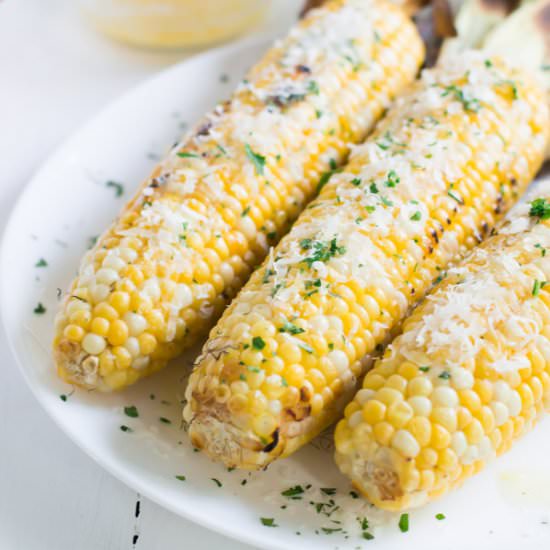 Parmesan Garlic Grilled Corn