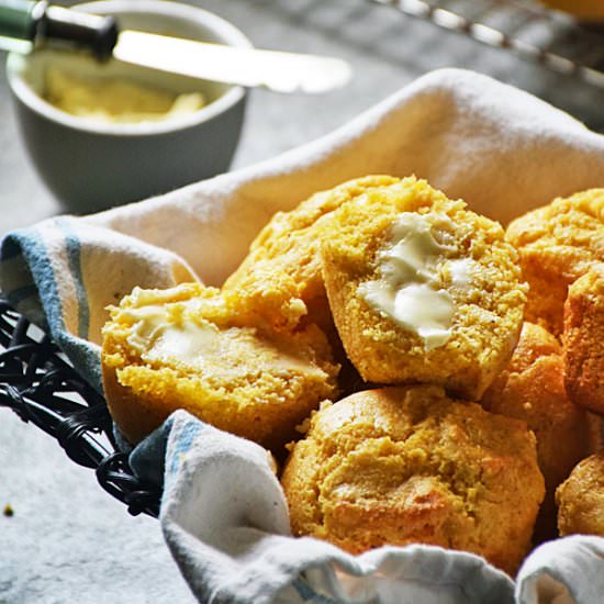Honey Cornbread Muffins