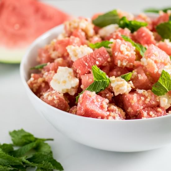 Watermelon, Feta & Mint Salad