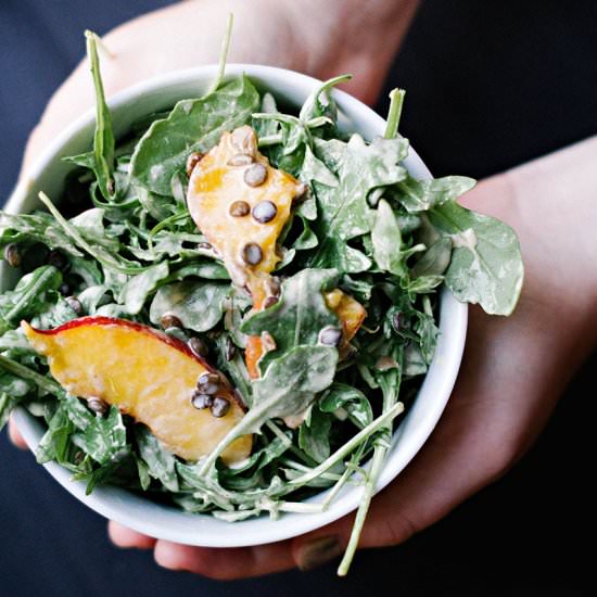 Nectarine + French Lentil Salad