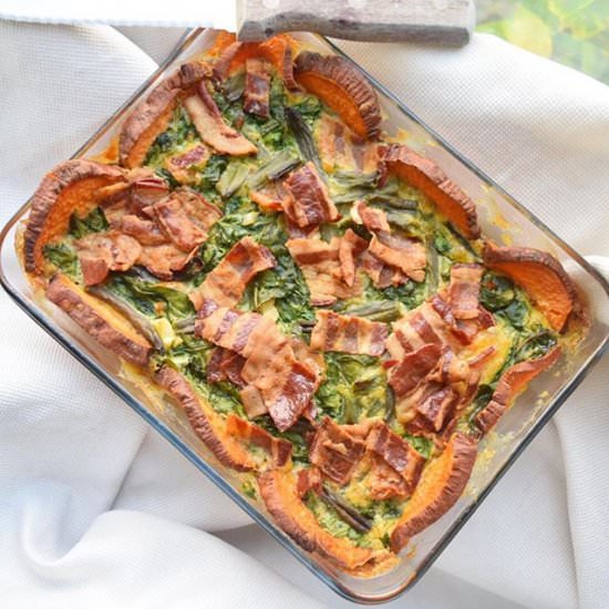 Bacon Quiche with Sweet Potato Crust