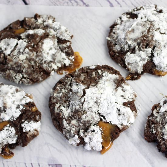 Caramel Volcano Cookies