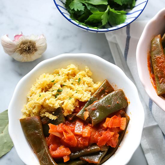 string beans in tomato sauce