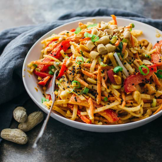 Cold peanut noodle salad