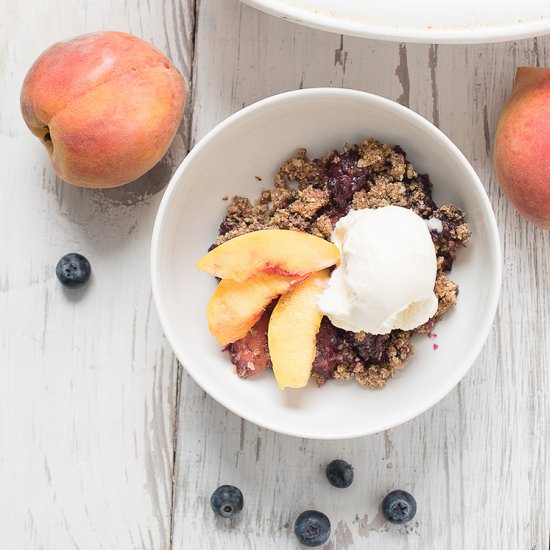 Gluten Free Berry and Peach Crisp