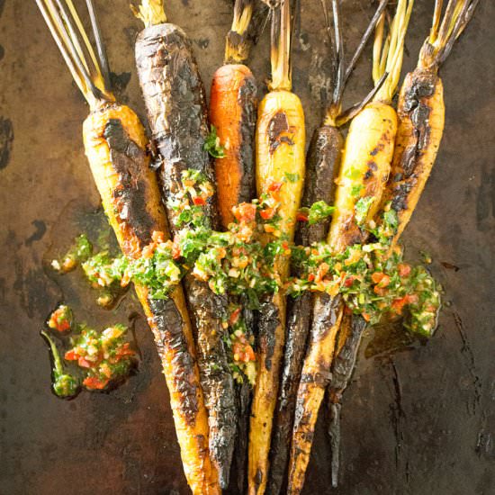 Grilled Rainbow Carrots