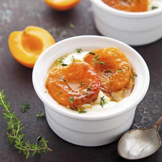 Maple and Thyme Roasted Apricots