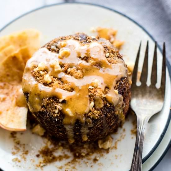 Apple Pie Peanut Butter Mug Cake