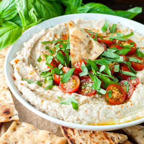 Tomato Basil White Bean Dip