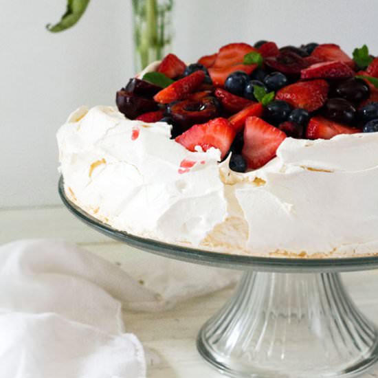 Berry Cherry Pavlova
