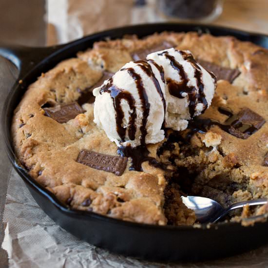 Peanut Butter S’more Skillet Cookie