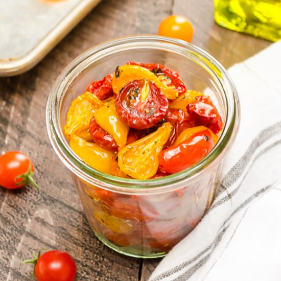 Easy Oven Roasted Cherry Toamtoes
