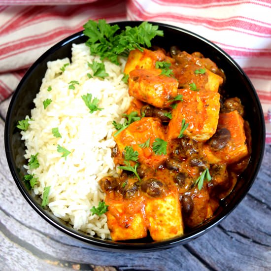 Tofu Black Bean Tikka Masala Bowls