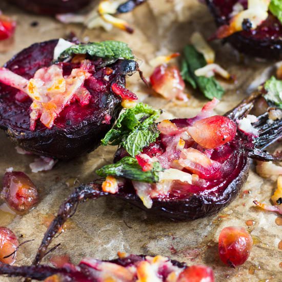 Beets, Halloumi and Pomegranate