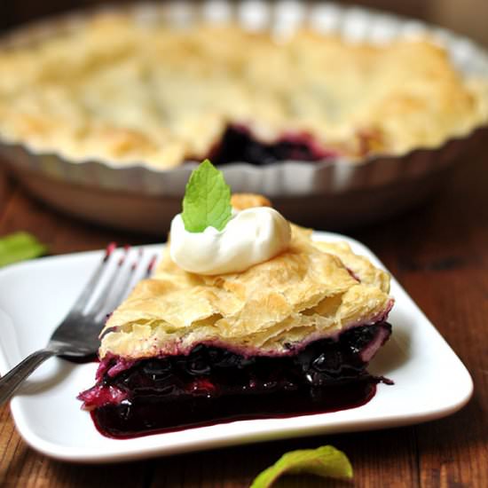 Puff Pastry Blueberry Pie