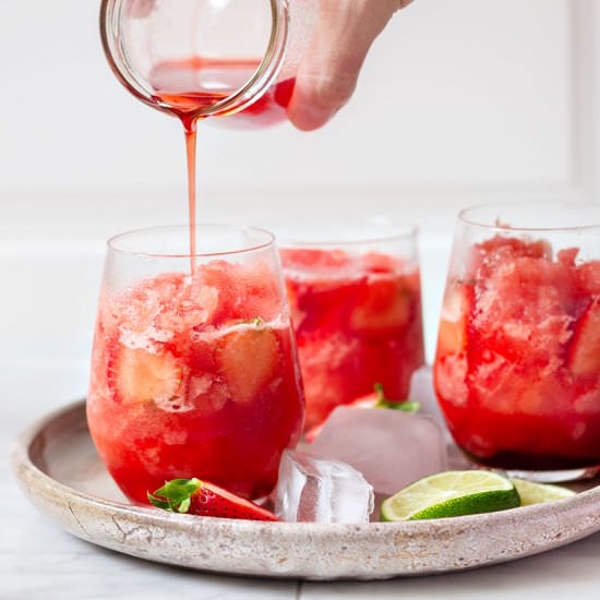 Watermelon Slush & Strawberry Syrup