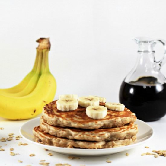 Oat Banana Nut Pancakes