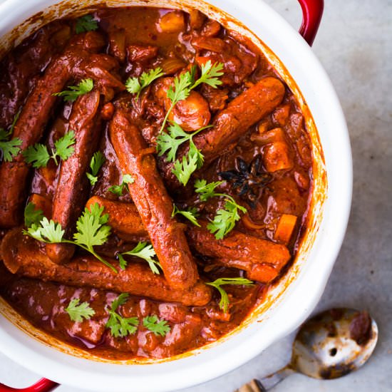 One Pot Curried Sausages & Potato
