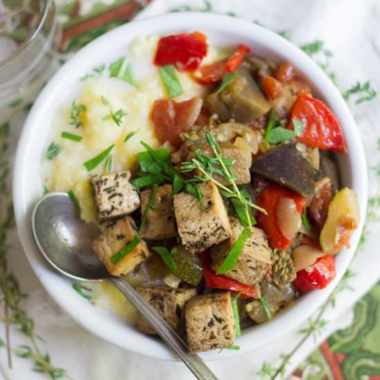 Ratatouille Polenta Bowls
