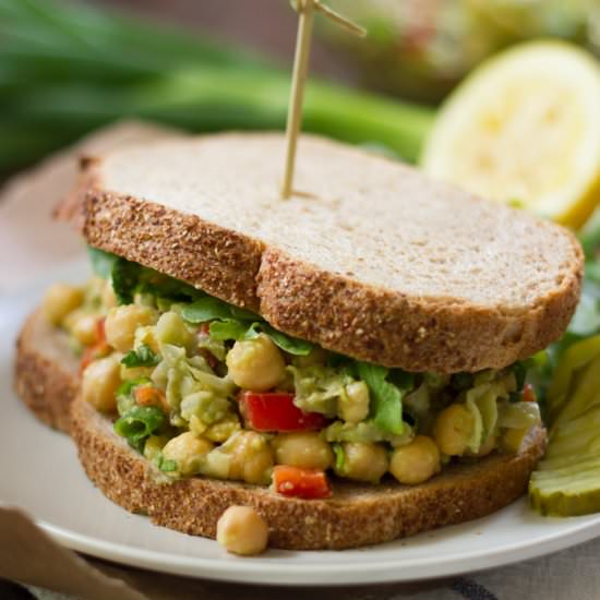 Smoky Smashed Chickpea Sandwiches