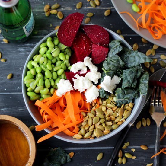 Raw Kale Summer Salad